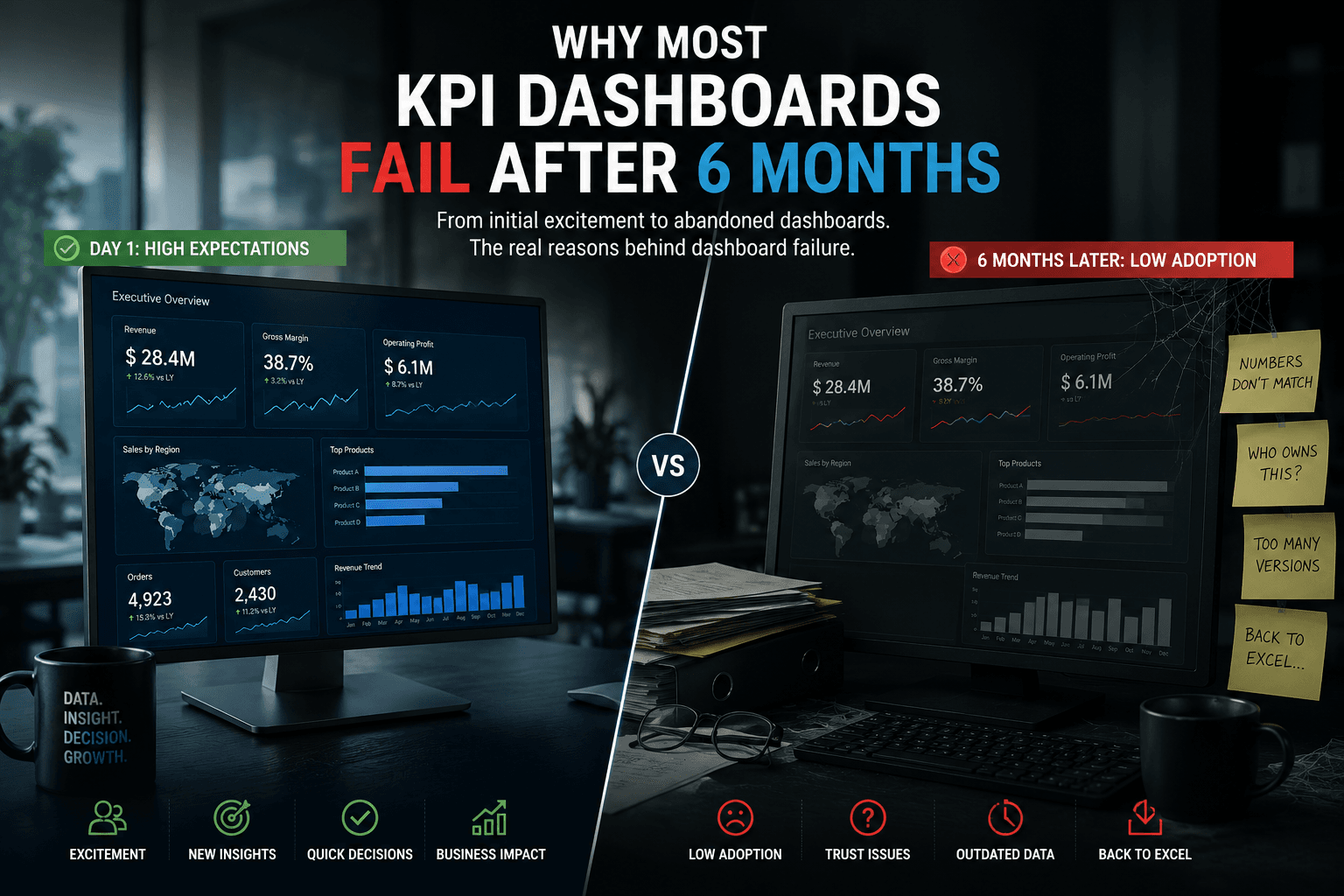 Why Most KPI Dashboards Fail After 6 Months